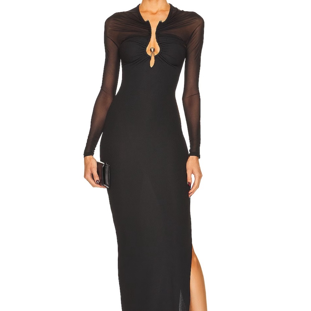 Polar Orbit Shawl Column Dress